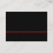 赤いアスタリスク線（アウトライン） – 黒 名刺 (裏面)