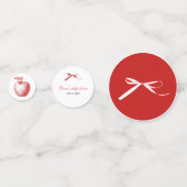 赤いアップルテーブル紙吹雪 コンフェッティ (正面)