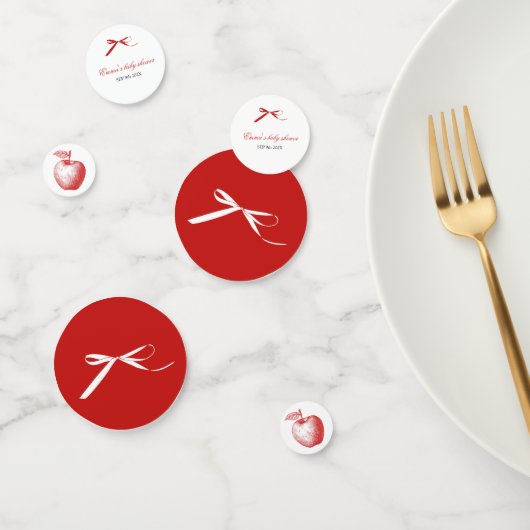 赤いアップルテーブル紙吹雪 コンフェッティ (グループ)