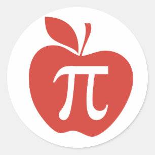 赤いアップルパイ ラウンドシール