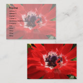 赤いアネモネの名刺 名刺 (正面/裏面)