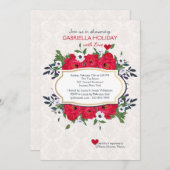 赤いアネモネの招待状 招待状 (正面/裏面)