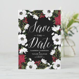 赤いアネモネはセーブ・ザ・デート案内咲きます 招待状