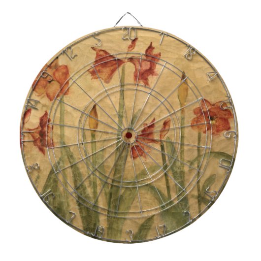 赤いアマリリスの列 ダーツボード (正面)