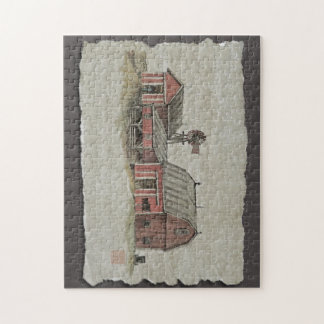 赤いアマン派の納屋及び風車 ジグソーパズル