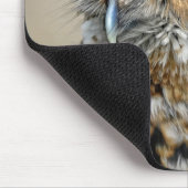 赤いアメリカオオコノハズク マウスパッド (コーナー)