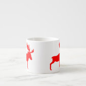 赤いアメリカヘラジカ エスプレッソカップ (正面)