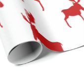 赤いアメリカヘラジカ ラッピングペーパー (ロールコーナー)