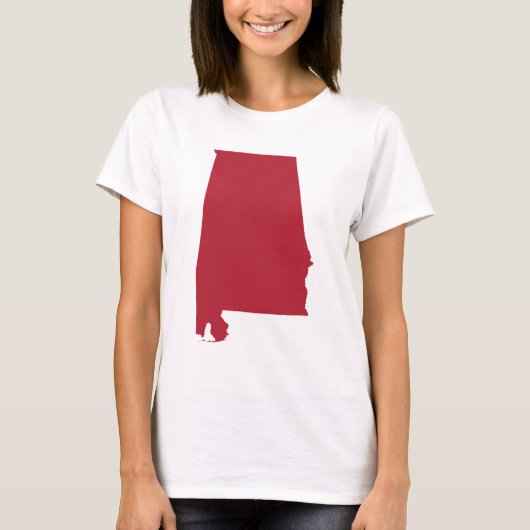 赤いアラバマ州 Tシャツ (正面)