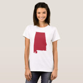 赤いアラバマ州 Tシャツ (正面フル)