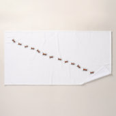 赤いアリが家を這っている バスタオル (バスタオル)