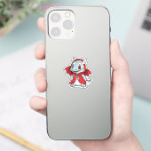 赤いアルビノドラゴン シール (スマートフォン)