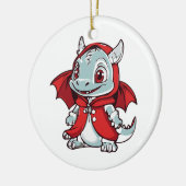 赤いアルビノドラゴン セラミックオーナメント (左)