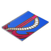 赤いアンカーアートプリント ノートブック (左側)