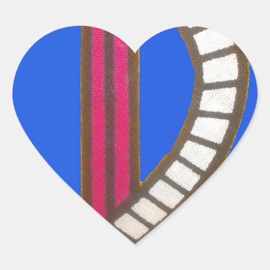 赤いアンカーアートプリント ハートシール (正面)