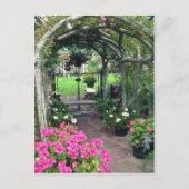 赤いアーチと花、ビクトリア、ブリティッシュコロンビア州、 ポストカード (正面)