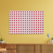 赤いアールデコパターン キャンバスプリント (インサイチュ (リビング))