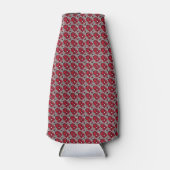 赤いアールデコパターン ボトルクーラー (正面)