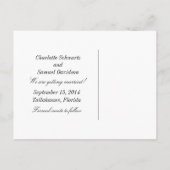 赤いアールデコ枠日付はがきを保存 案内ポストカード (裏面)