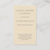 赤いアール・デコの太陽の名刺 名刺 (裏面)