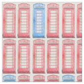 赤いイギリスの電話 ファブリック (クローズアップ)