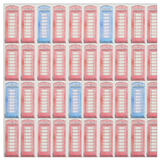 赤いイギリスの電話 ファブリック