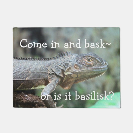 赤いイグアナ ドアマット (正面)