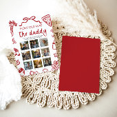 赤いイタリアン手がパパの試合の年を描いた 招待状