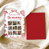 赤いイタリアン手がママの試合の年を描いた 招待状