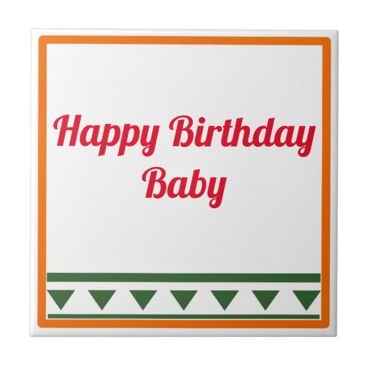 赤いイタリアン文字と数字、数字の編集セラミ タイル (正面)