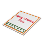 赤いイタリアン文字と数字、数字の編集セラミ タイル (側面)