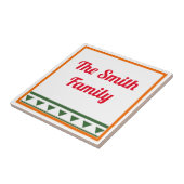 赤いイタリアン文字と数字、編集文字 タイル (側面)