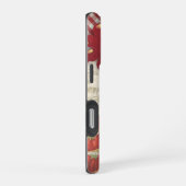 赤いイチゴのリボンコラージュケース | かわいい美意識 iPhoneケース (右側面)