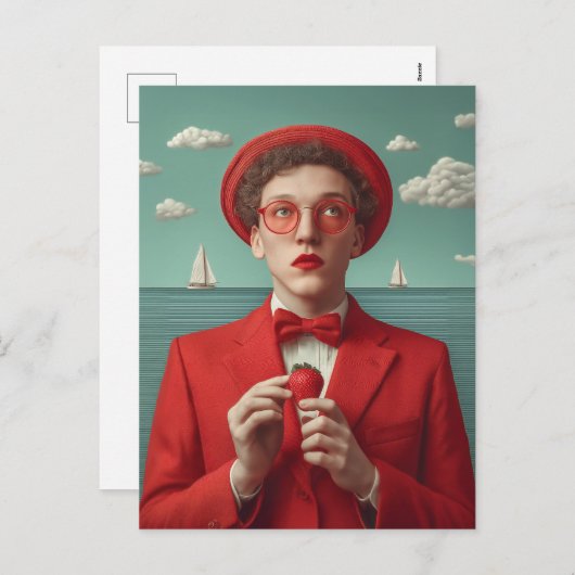 赤いイチゴの夢 シーズンポストカード (正面/裏面)