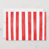 赤いイチゴの誕生日写真招待状 招待状 (裏面)