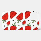 赤いイチゴ漫画のシームレスなパターン Case-Mate iPhoneケース (裏面 (横))
