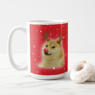赤いイヌのクリスマス Meme カード Doge Dogright Doggo コーヒーマグカップ
