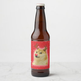 赤いイヌのクリスマス Meme カード Doge Dogright Doggo ビールラベル