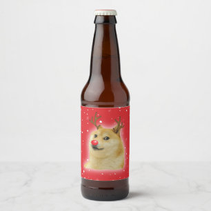 赤いイヌのクリスマス Meme カード Doge Dogright Doggo ビールラベル