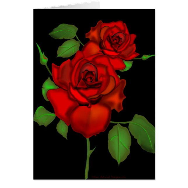 赤いイラストレーションは上がりました (正面)