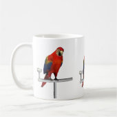 赤いインコ スカーレットマカオ コーヒーマグカップ (左)