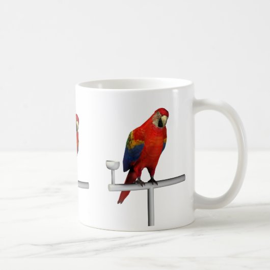 赤いインコ スカーレットマカオ コーヒーマグカップ (右)