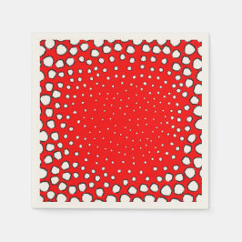 赤いインスパイアキジの鳥の羽で スタンダードカクテルナプキン