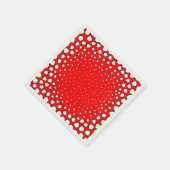 赤いインスパイアキジの鳥の羽で スタンダードカクテルナプキン (角)