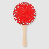 赤いインスパイアキジの鳥の羽で ハンドファン (裏面)