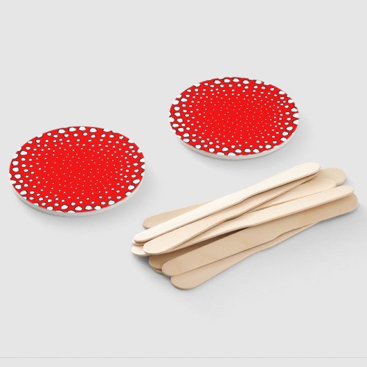 赤いインスパイアキジの鳥の羽で ハンドファン (組立なし)