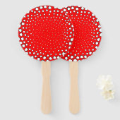 赤いインスパイアキジの鳥の羽で ハンドファン (正面&裏面)