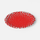 赤いインスパイアキジの鳥の羽で ペーパープレート (アングル)