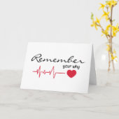 赤いインスパイア心拍の引用文 カード (黄色い花)