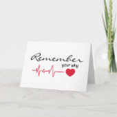 赤いインスパイア心拍の引用文 カード (正面)